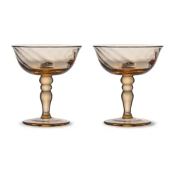Byon Opacity Italian champagne coupe 15 cl 2-pack, Peach Orange Best