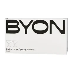 Byon Opacity Italian champagne coupe 15 cl 2-pack, Peach Orange Best