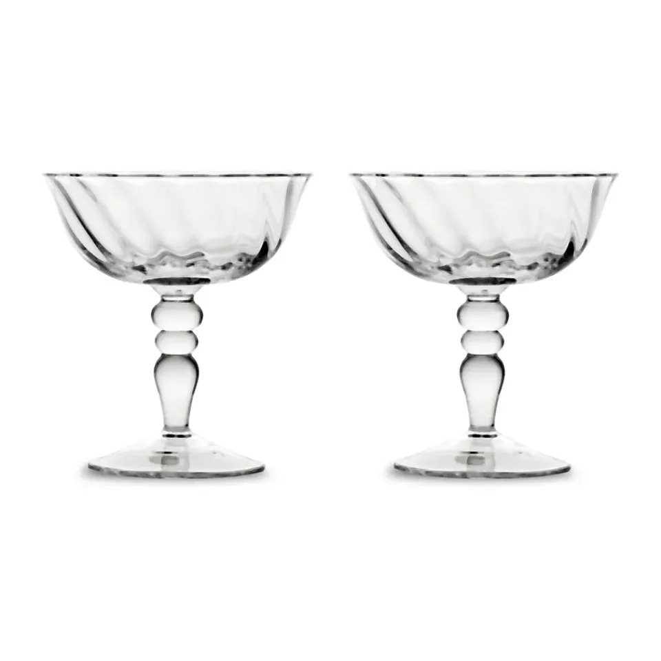 Byon Opacity Italian champagne coupe 15 cl 2-pack, Clear Transparent Discount
