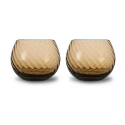Byon Opacity water glass 22 cl 2-pack, Brown Clearance