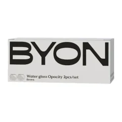 Byon Opacity water glass 22 cl 2-pack, Brown Clearance