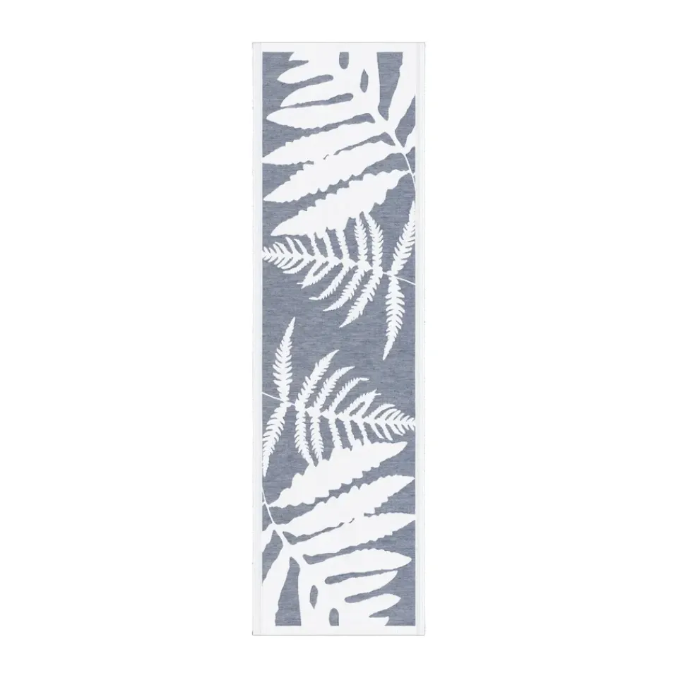 Ekelund Linneväveri Ormbunkar runner 50x150 cm, Blue-white BlueWhite