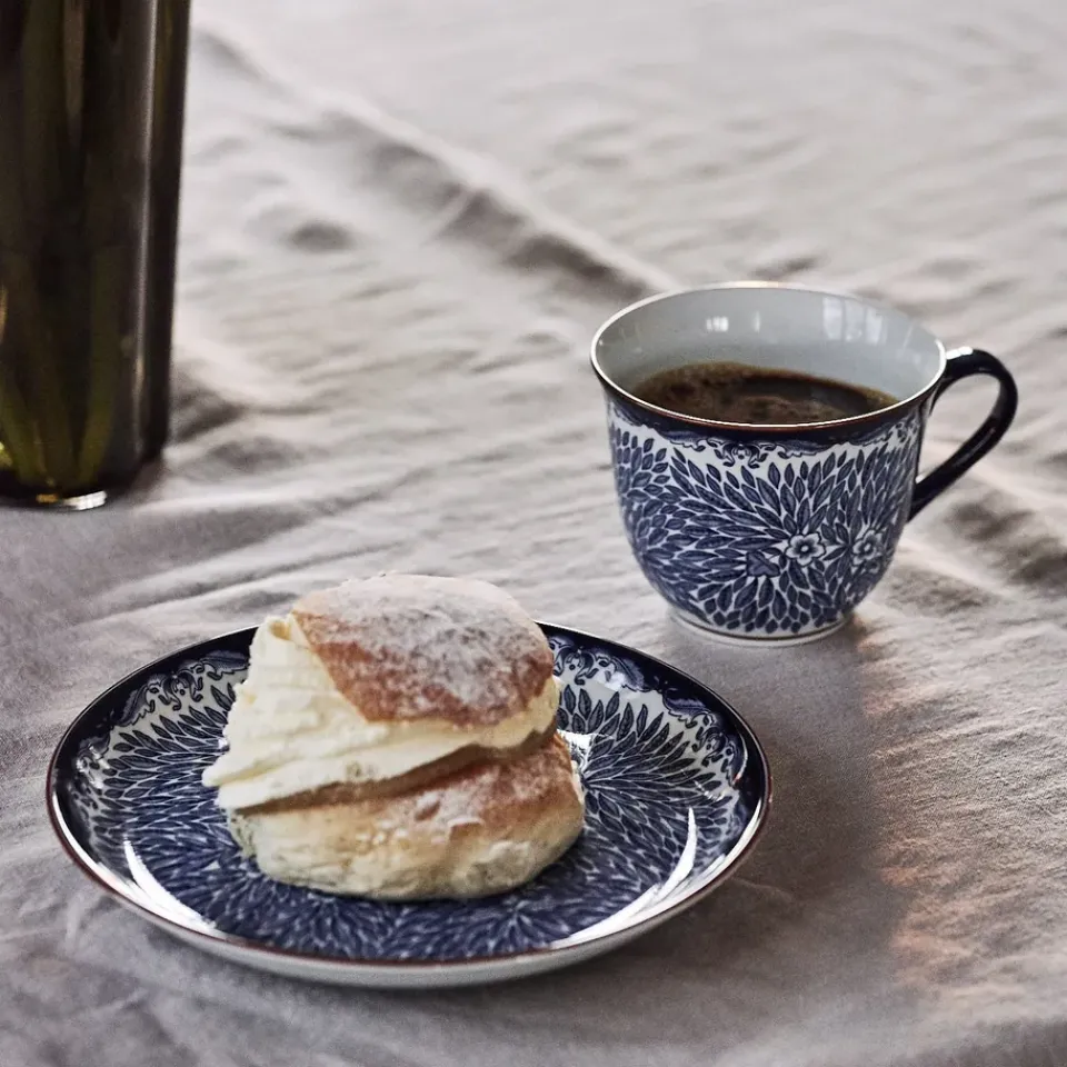 Rörstrand Ostindia Floris mug 40 cl and plate Ø20 cm, n Blue Best