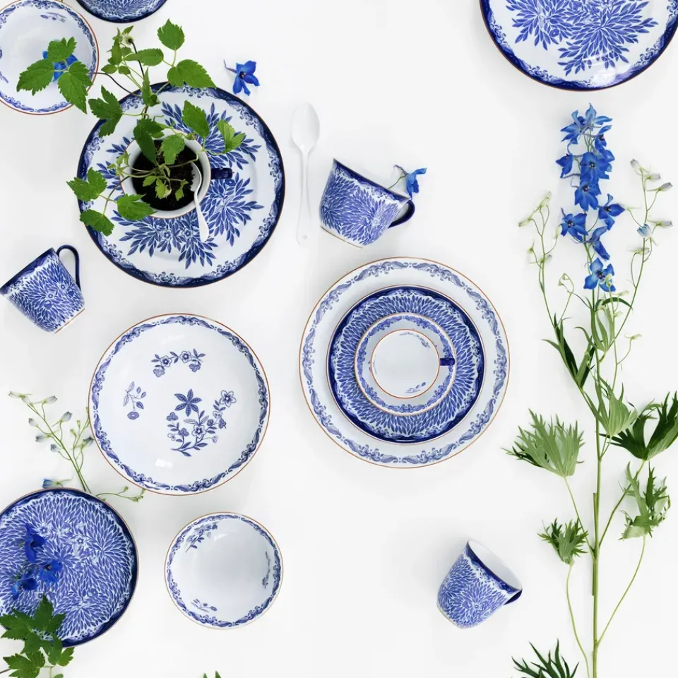 Rörstrand Ostindia Floris mug 40 cl and plate Ø20 cm, n Blue Best