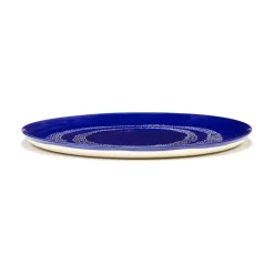 Serax Ottolenghi Feast serving platter Ø35 cm, Dark dots-white Blue Outlet