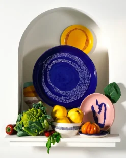 Serax Ottolenghi Feast serving platter Ø35 cm, Dark dots-white Blue Outlet