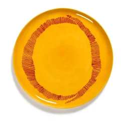 Serax Ottolenghi Feast serving platter Ø35 cm, stripes-red Yellow Sale