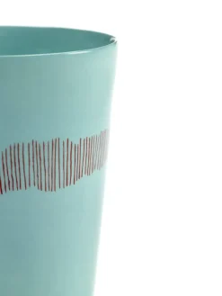 Serax Ottolenghi Feast tea cup 33 cl 4-pack, Azure stripes-red Blue New