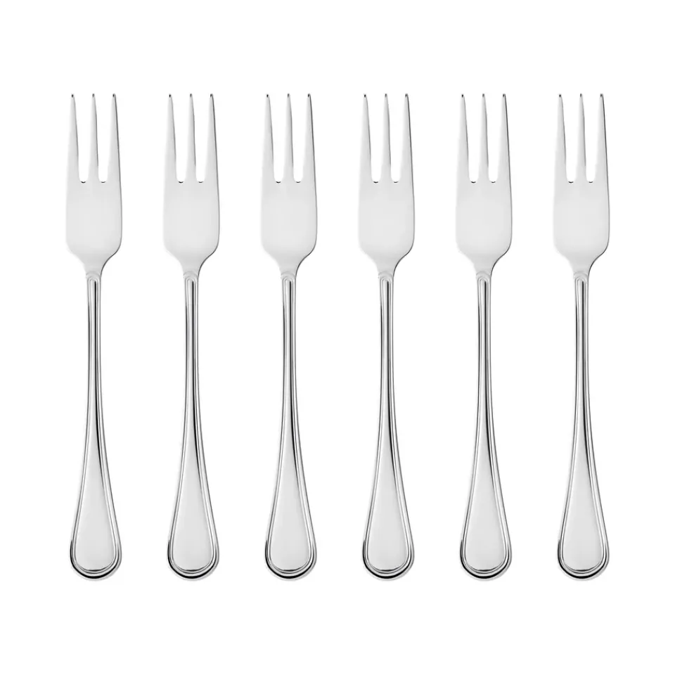 Gense Oxford cake fork 6-pack, Stainless steel Silver-coloured New
