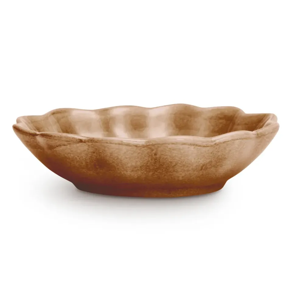 Mateus Oyster bowl 16x18 cm, cinnamon Brown