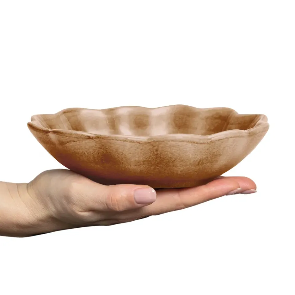 Mateus Oyster bowl 16x18 cm, cinnamon Brown