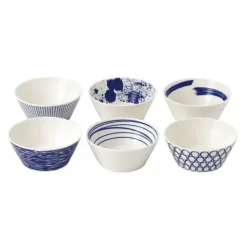 Royal Doulton Pacific bowl blue 6 pieces, 16 cm BlueWhite Hot