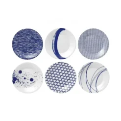 Royal Doulton Pacific plate blue 6 pieces, 16 cm BlueWhite Best