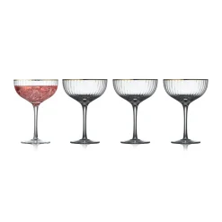 Lyngby Glas Palermo Gold cocktail glass 31.5 cl 4-pack, Clear-gold TransparentGold-coloured Hot