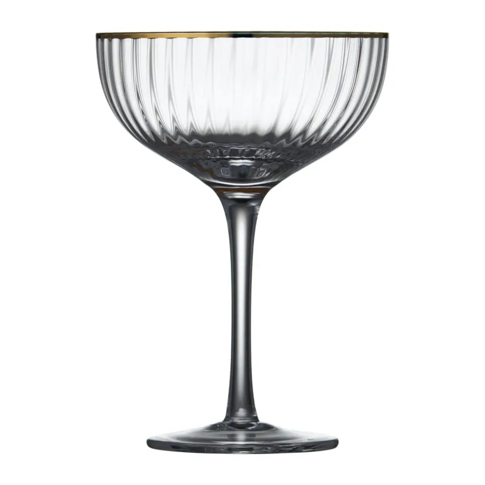 Lyngby Glas Palermo Gold cocktail glass 31.5 cl 4-pack, Clear-gold TransparentGold-coloured Hot