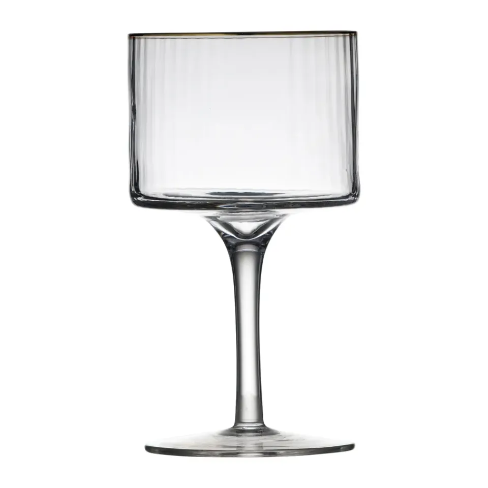 Lyngby Glas Palermo Gold gin & tonic glass 32 cl 4-pack, Clear-gold TransparentGold-coloured Hot