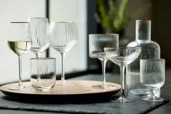 Lyngby Glas Palermo Gold gin & tonic glass 32 cl 4-pack, Clear-gold TransparentGold-coloured Hot