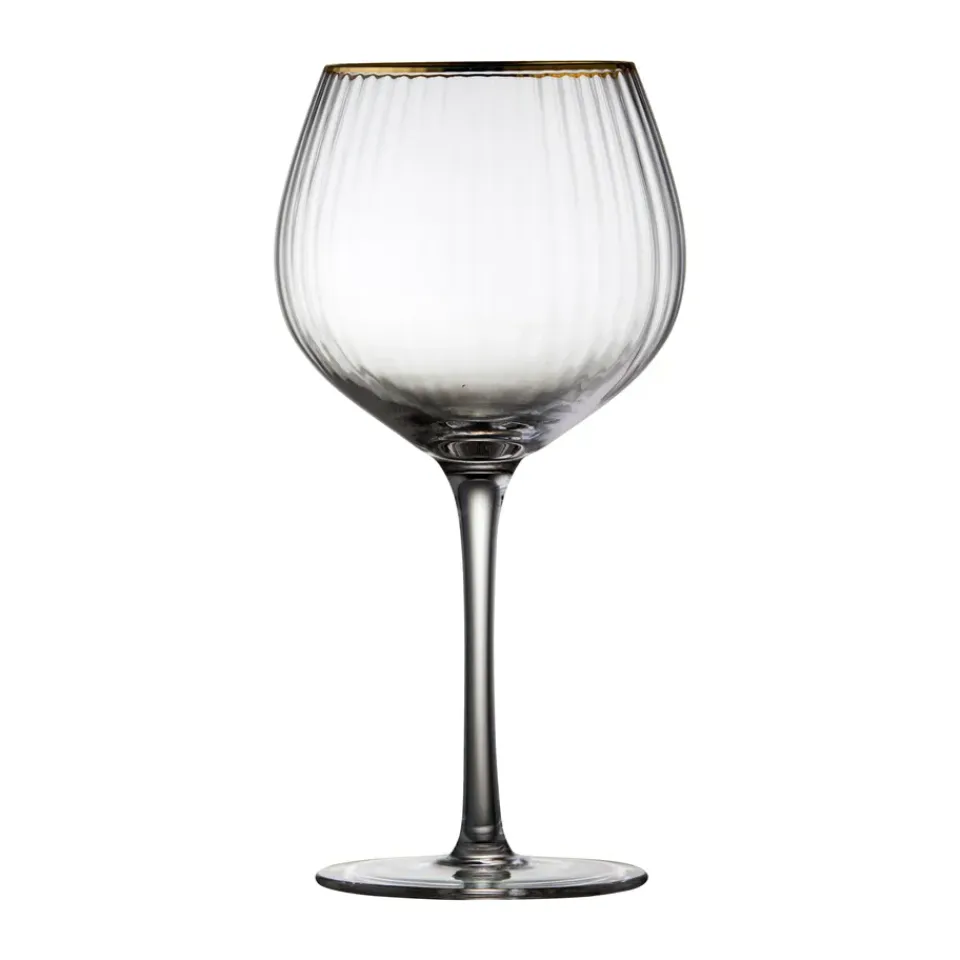 Lyngby Glas Palermo Gold gin & tonic glass 65 cl 4-pack, Clear-gold TransparentGold-coloured New