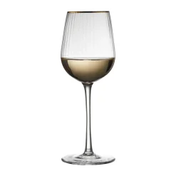 Lyngby Glas Palermo Gold white wine glass 30 cl 4-pack, Clear-gold TransparentGold-coloured Outlet