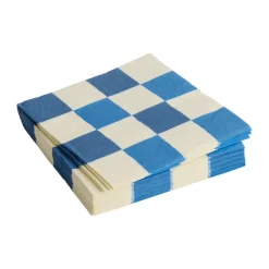 HAY Pattern Dinner Check napkin 40x40 cm 20-pack, Off white-blues M WhiteBlue Discount