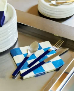 HAY Pattern Lunch Check napkin 33x33 cm 20-pack, Off white-blue M WhiteBlue New