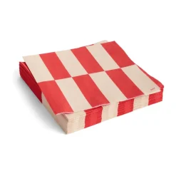 HAY Pattern Lunch napkin 33x33 cm 20-pack, Off white-red Multi Outlet