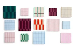 HAY Pattern Lunch napkin 33x33 cm 20-pack, Off white-red Multi Outlet