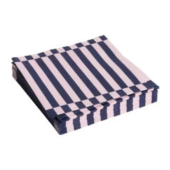 HAY Pattern Lunch Stripe napkin 33x33 cm 20-pack, Light pink-dark blue pillar PinkBlue Clearance