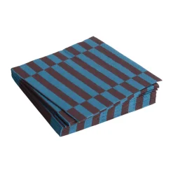HAY Pattern Lunch Stripe napkin 33x33 cm 20-pack, Anthracite-bordeaux pillar GreyRed Best