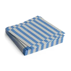 HAY Pattern Lunch Stripe napkin 33x33 cm 20-pack, Grey-blue pillar BlueGrey Discount