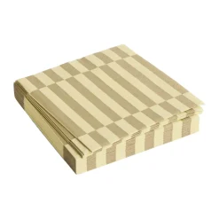 HAY Pattern Lunch Stripe napkin 33x33 cm 20-pack, Cream-sand pillar WhiteBeige New