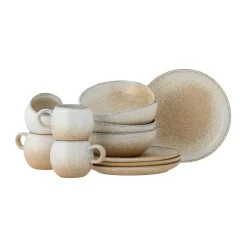 Bloomingville Paula breakfast set 12 pieces, Nature White