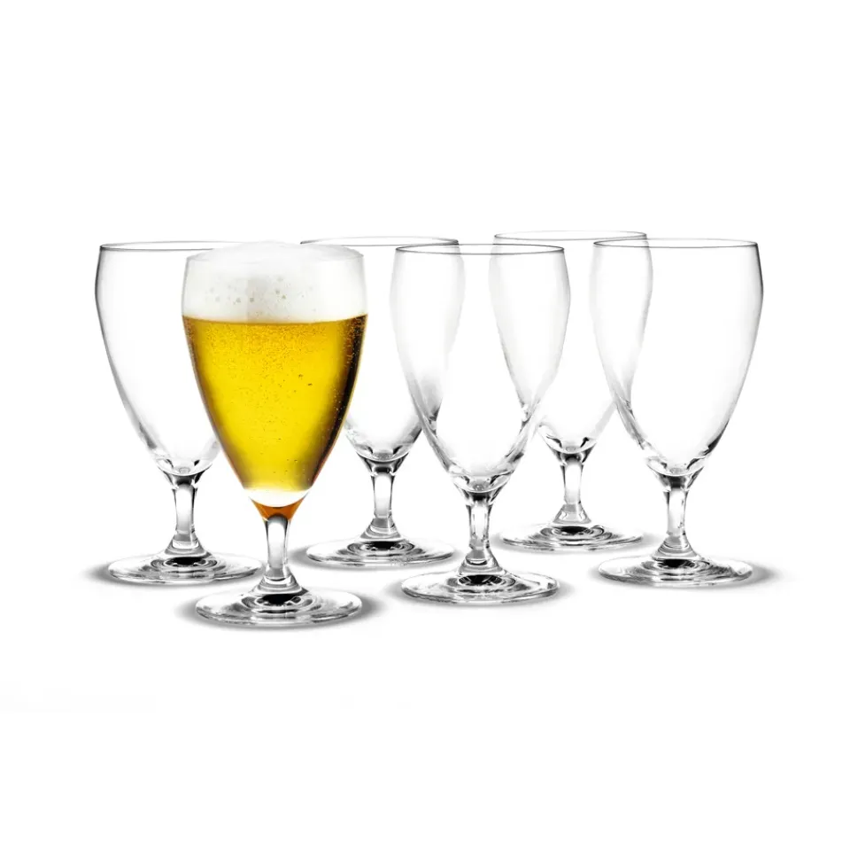 Holmegaard Perfection beer glass 44 cl 6 pack, Clear Transparent Hot
