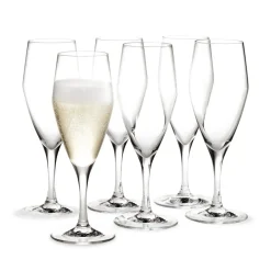 Holmegaard Perfection champagne glass 23 cl 6 pack, Clear Transparent Hot