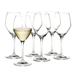 Holmegaard Perfection white wine glass 32 cl 6 pack, Clear Transparent New
