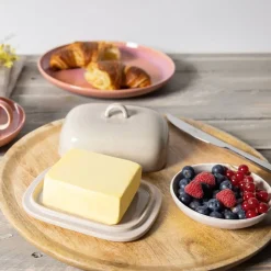 Villeroy & Boch Perlemor Home butter dish 15.5x12.5 cm, Beige Hot