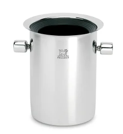 Peugeot champagne cooler with cooling system, Black Silver-coloured Best