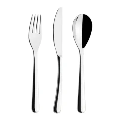 Iittala Piano dessert cutlery gift box 12 pieces, Shiny Silver-coloured Clearance