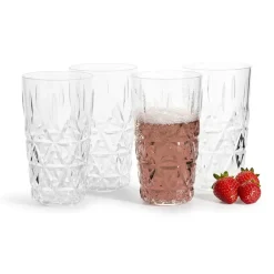 Sagaform Picknick drinking glass 4-pack, 40 cl Transparent Outlet
