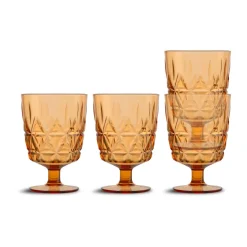 Sagaform Picknick Juni glass 4-pack, Amber Orange Clearance