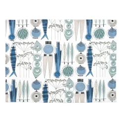 Almedahls Picknick placemat 34x45 cm 2-pack, Blue-beige BlueBeige Sale