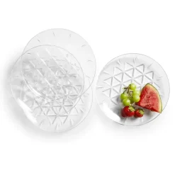 Sagaform Picknick plate 4-pack, 20 cm Transparent New