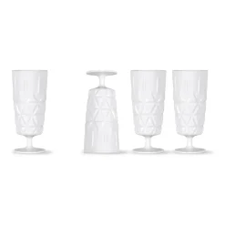 Sagaform Picnic champagne glass 4-pack, White Hot