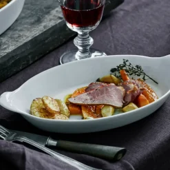 Pillivuyt serving plate oval , 23x13 cm White Hot