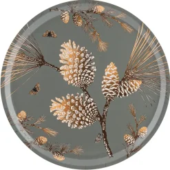 Åry Home Pine Cone tray Ø 38 cm, Moss grey Green New