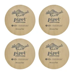 Muurla Pippi coasters 4 pieces, Boing-boing Multi Online