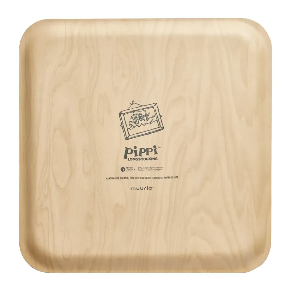 Muurla Pippi tray 33x33 cm, Pancakes White Clearance