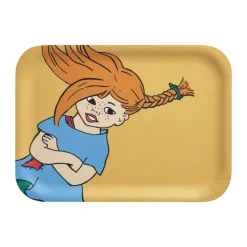 Muurla Pippi tray 20x27 cm, The Strongest Girl Yellow New