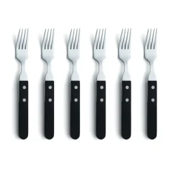 Amefa Pizza grill fork 6-pack, Black Silver-coloured Hot