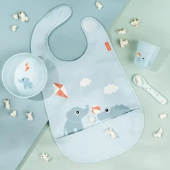 Done by deer Playground bib with velcro, Blue Sale